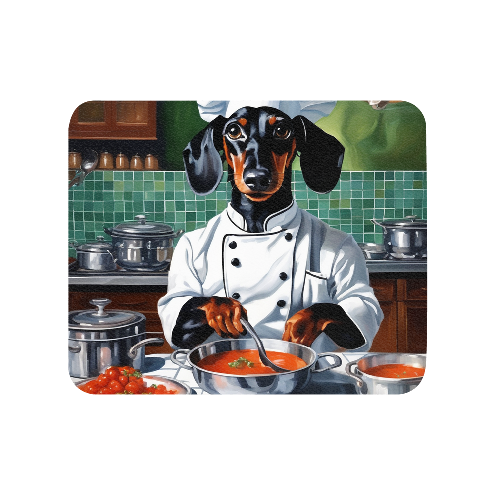 PugMug Custom Black Dachshund Mouse Pad