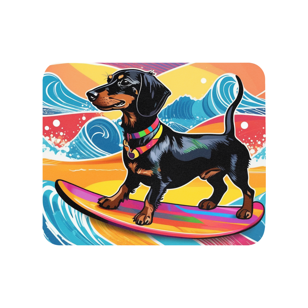 PugMug Custom Black Dachshund Mouse Pad