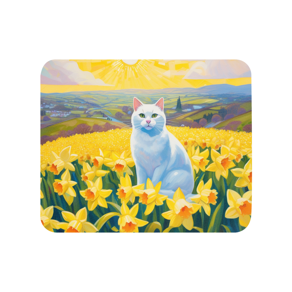 PugMug Custom White Companion Cat Mouse Pad
