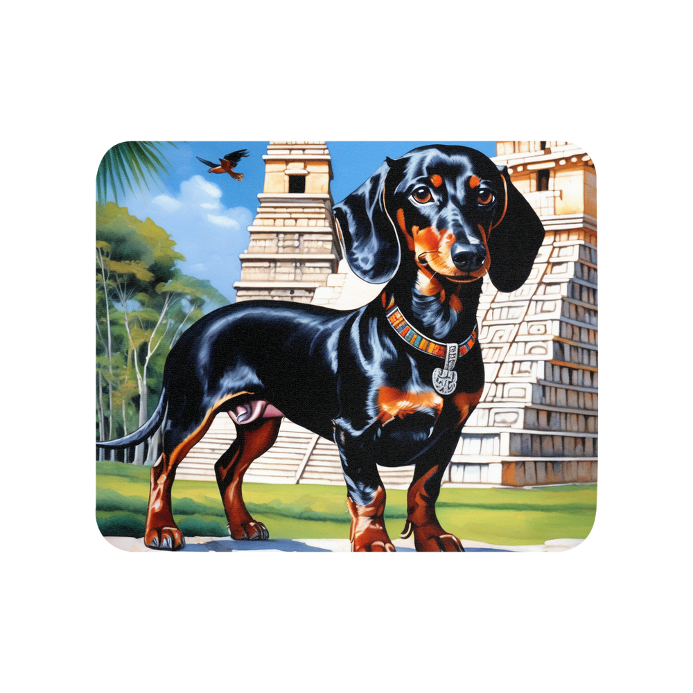 PugMug Custom Black Dachshund Mouse Pad