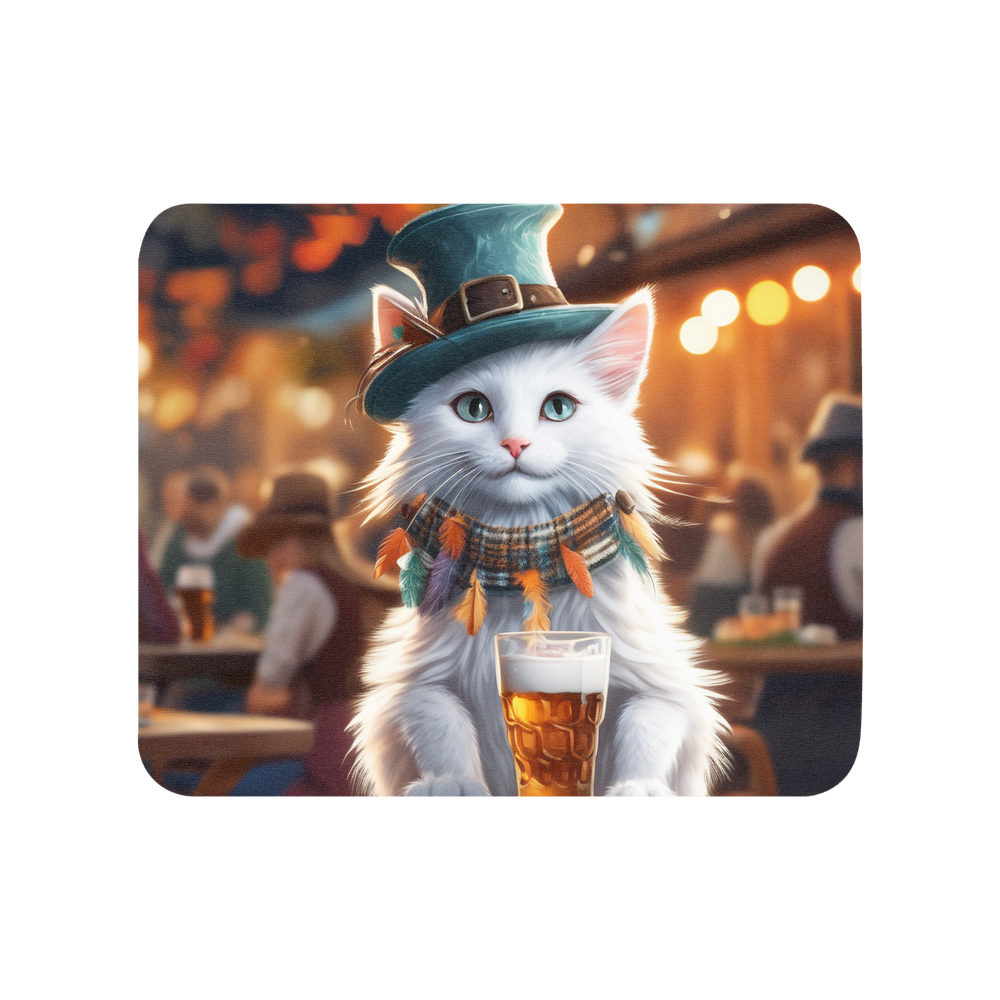 PugMug Custom White Companion Cat Mouse Pad