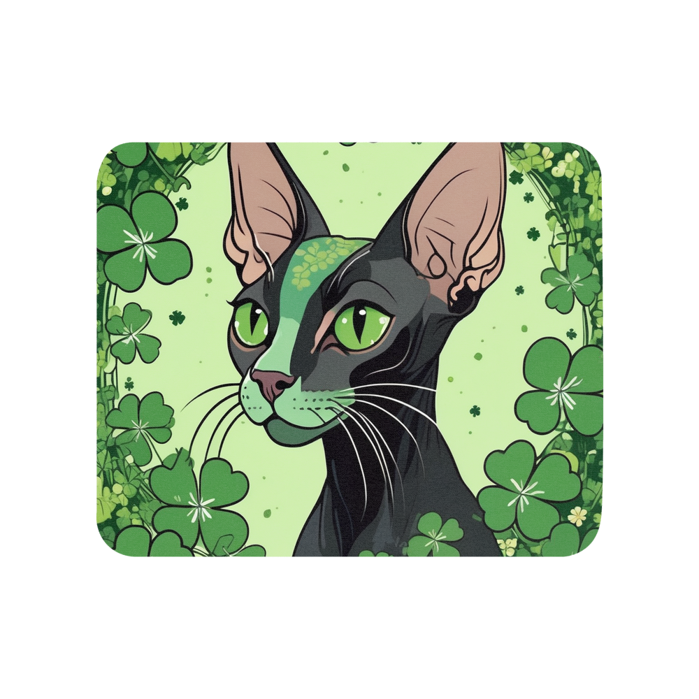 PugMug Custom Black Sphynx Cat Mouse Pad