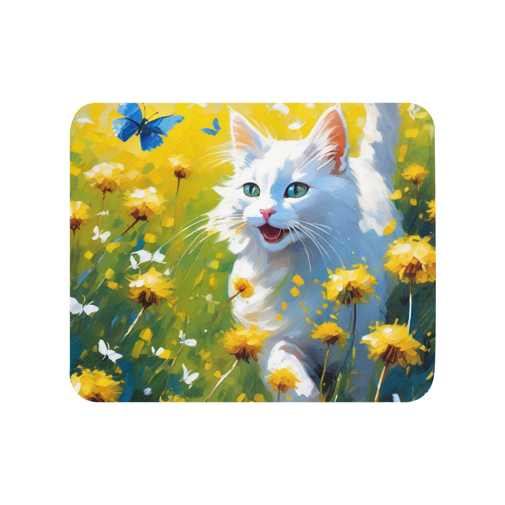 PugMug Custom White Companion Cat Mouse Pad