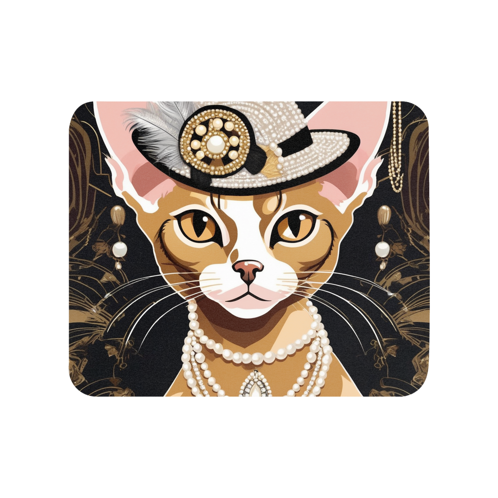PugMug Custom Tabby Devon Rex Cat Mouse Pad