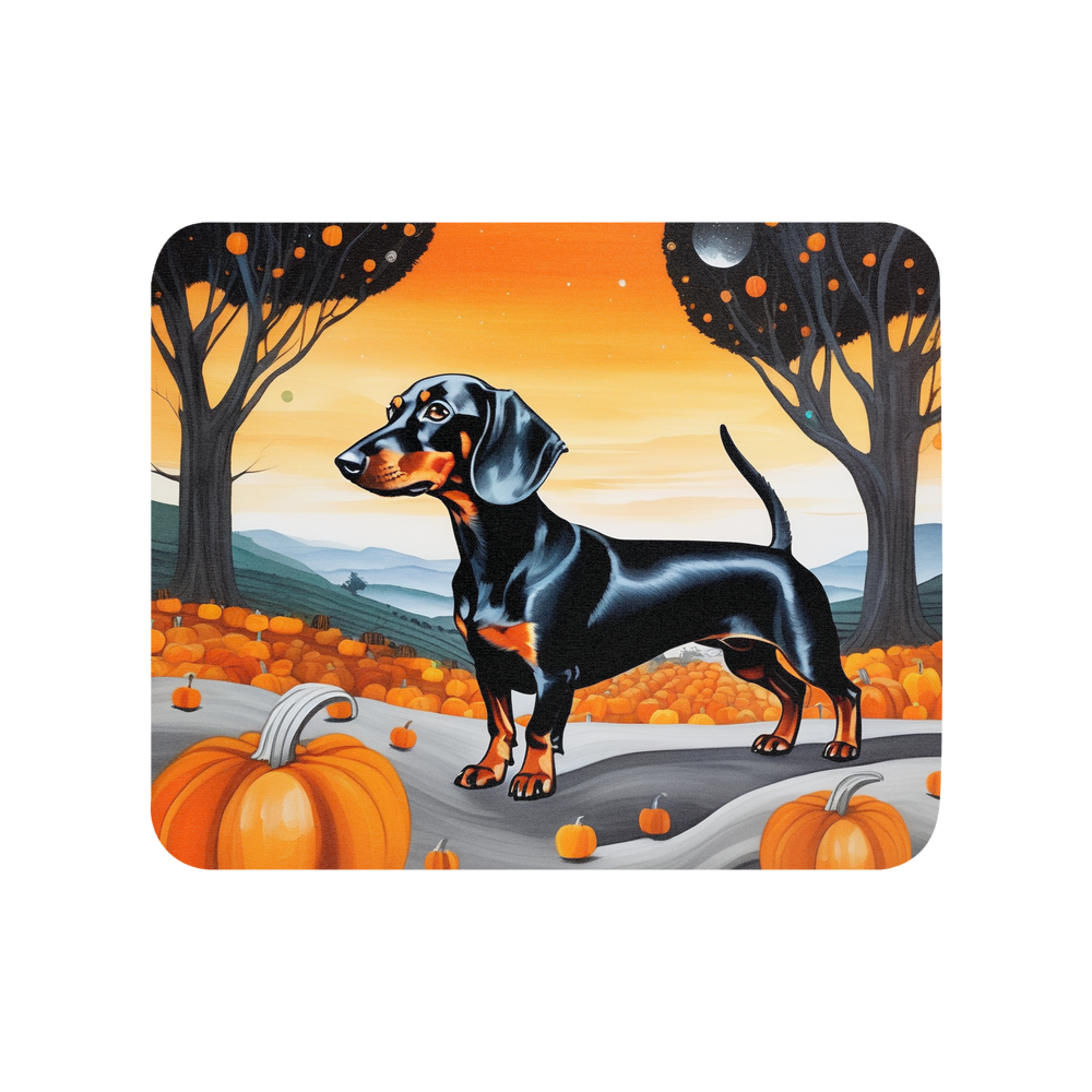 PugMug Custom Black Dachshund Mouse Pad