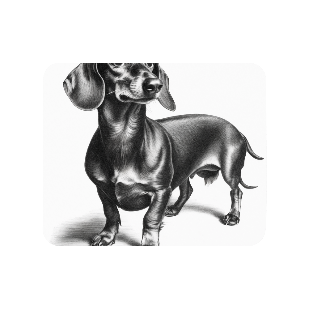 PugMug Custom Black Dachshund Mouse Pad