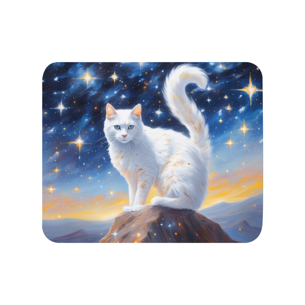 PugMug Custom White Companion Cat Mouse Pad