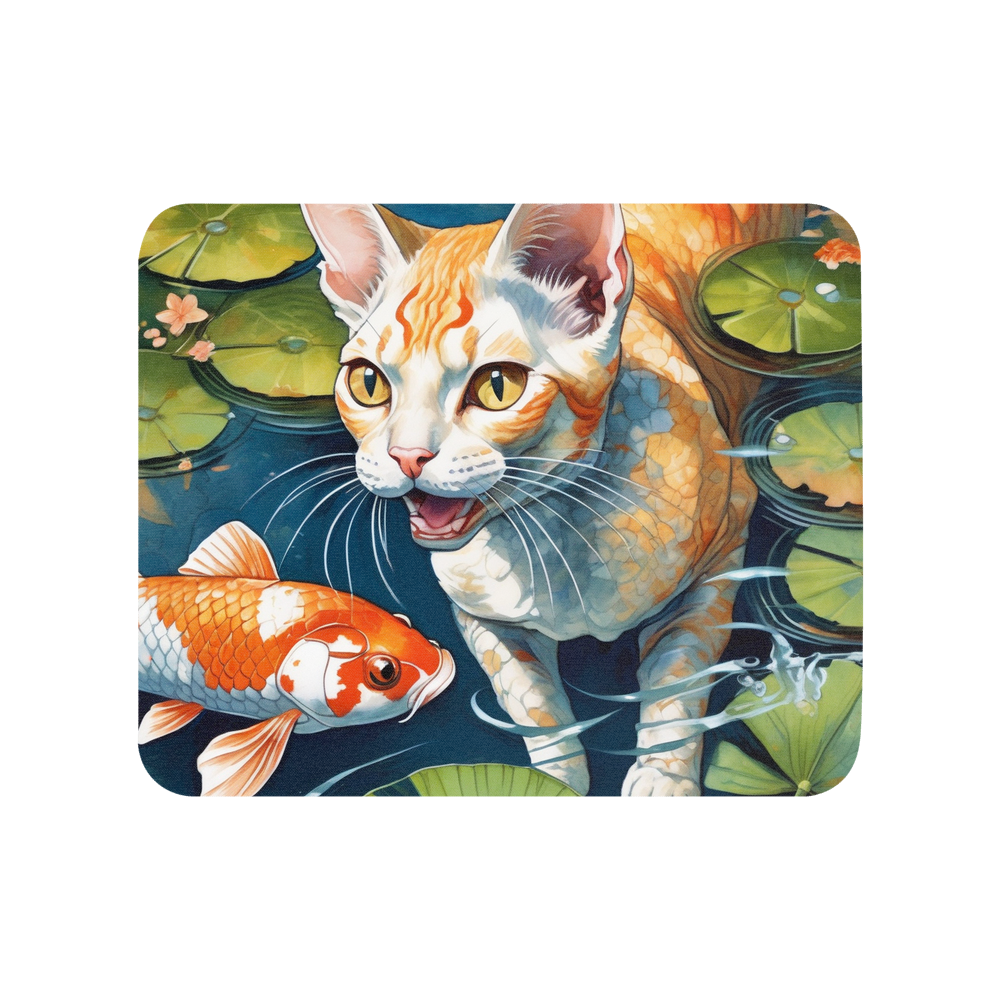 PugMug Custom Tabby Devon Rex Cat Mouse Pad