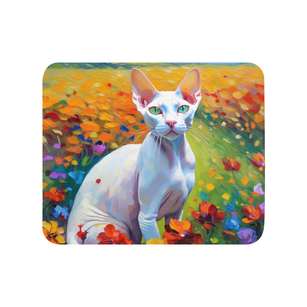 PugMug Custom White Sphynx Cat Mouse Pad
