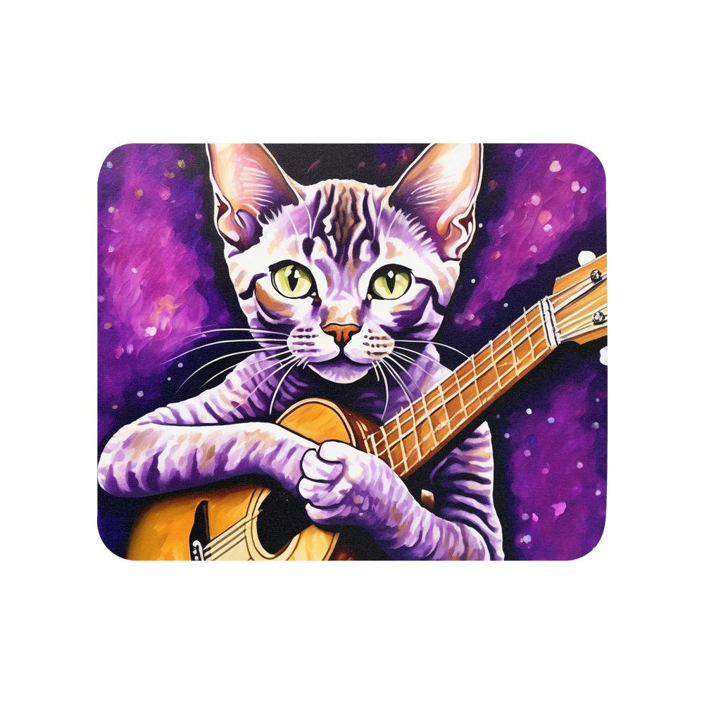 PugMug Custom Tabby Devon Rex Cat Mouse Pad