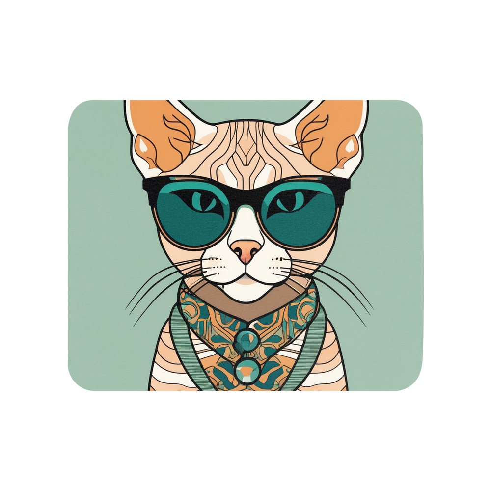 PugMug Custom Tabby Devon Rex Cat Mouse Pad