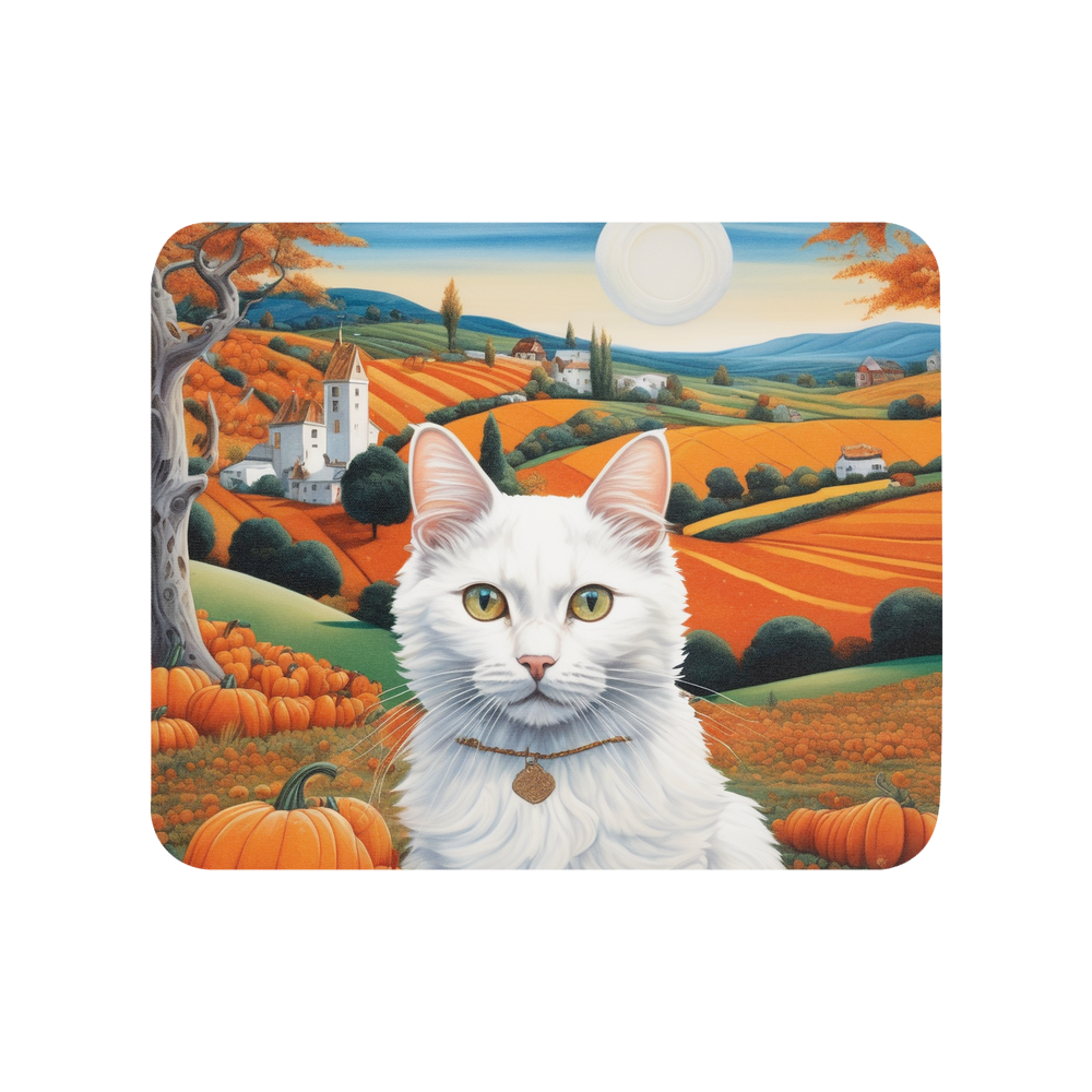 PugMug Custom White Companion Cat Mouse Pad