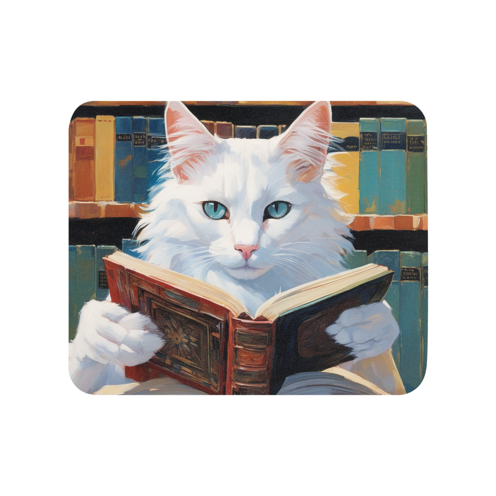 PugMug Custom White Companion Cat Mouse Pad