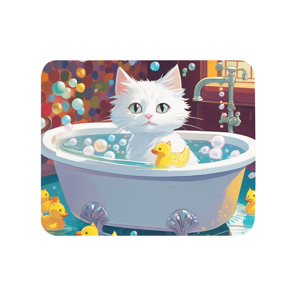 PugMug Custom White Companion Cat Mouse Pad