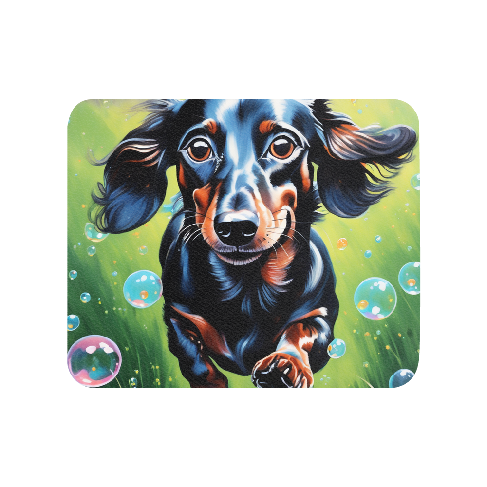 PugMug Custom Black Dachshund Mouse Pad