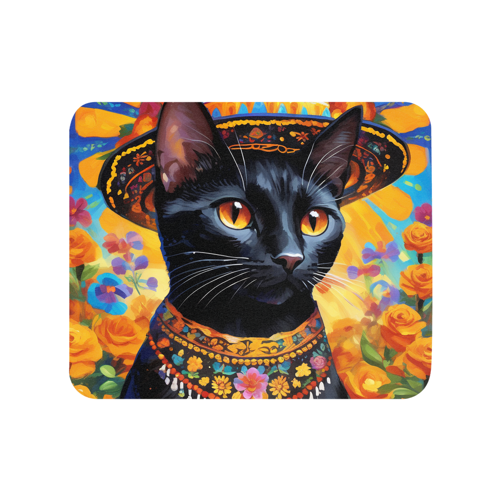 PugMug Custom Black Abyssinian Cat Mouse Pad