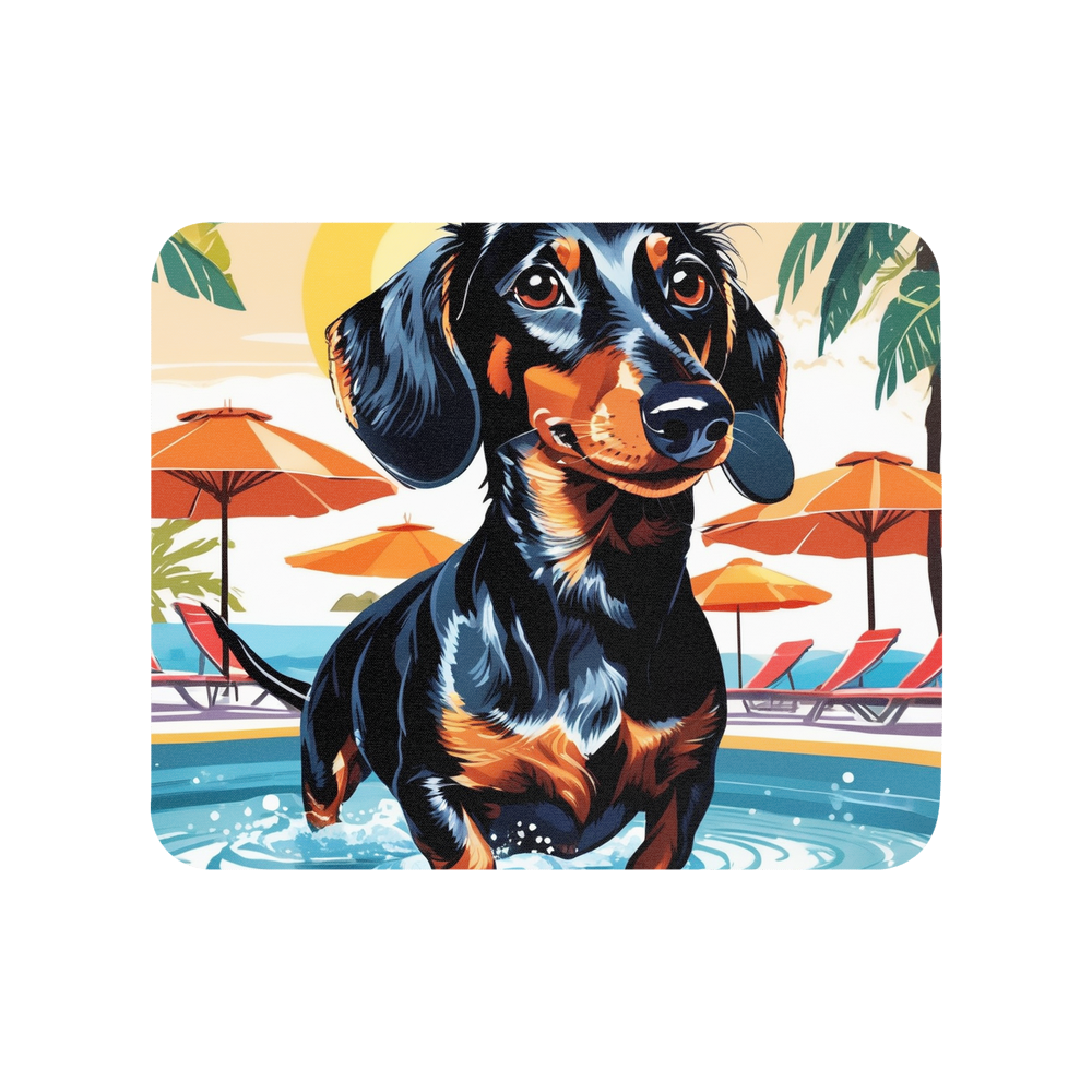 PugMug Custom Black Dachshund Mouse Pad