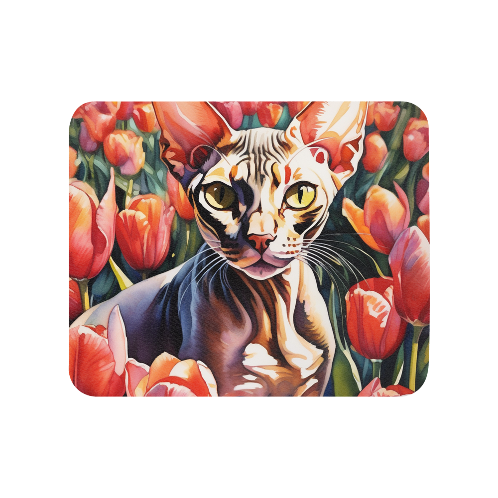 PugMug Custom Tabby Sphynx Cat Mouse Pad