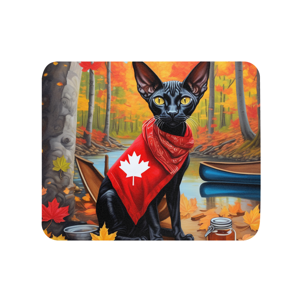 PugMug Custom Black Sphynx Cat Mouse Pad