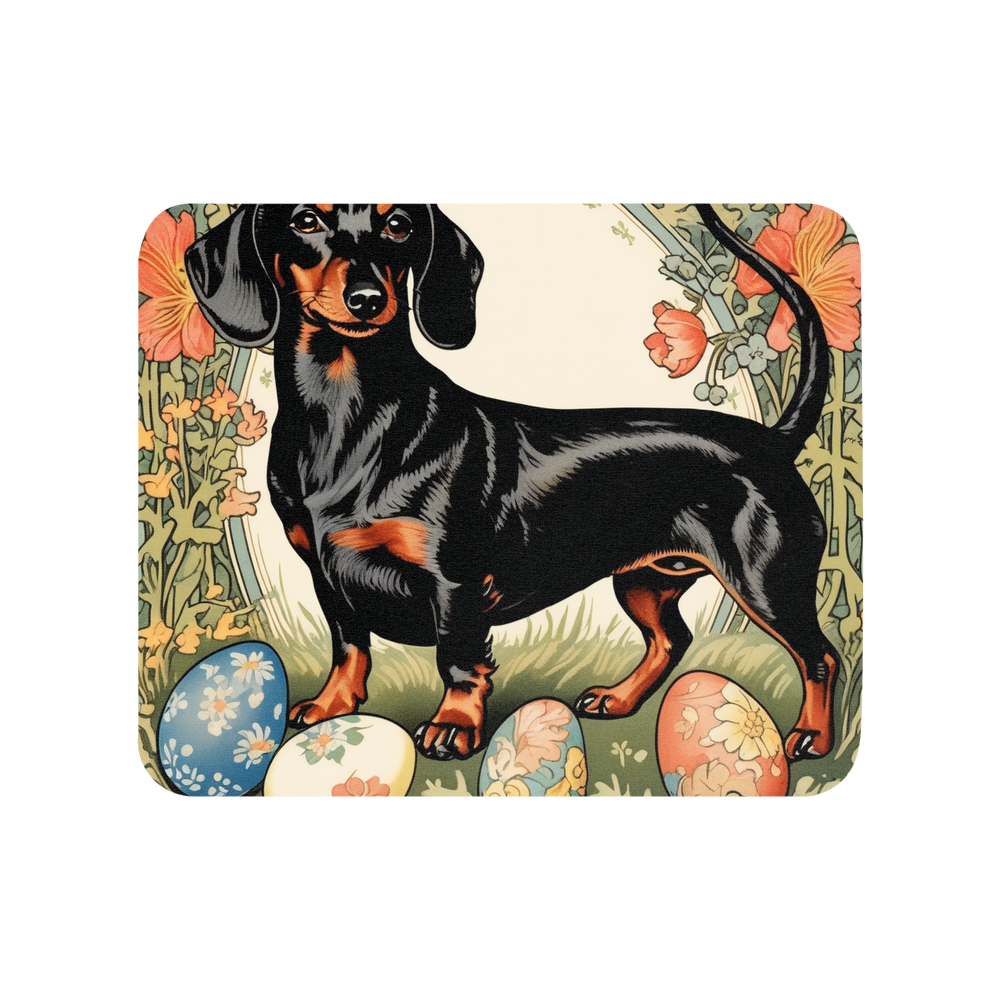 PugMug Custom Black Dachshund Mouse Pad