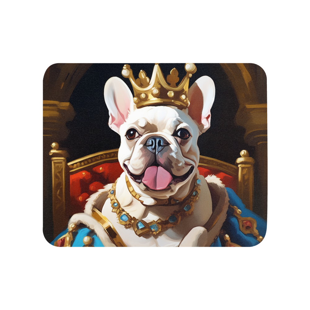 PugMug Custom White French Bulldog Mouse Pad