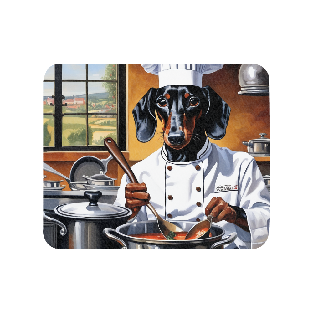 PugMug Custom Black Dachshund Mouse Pad