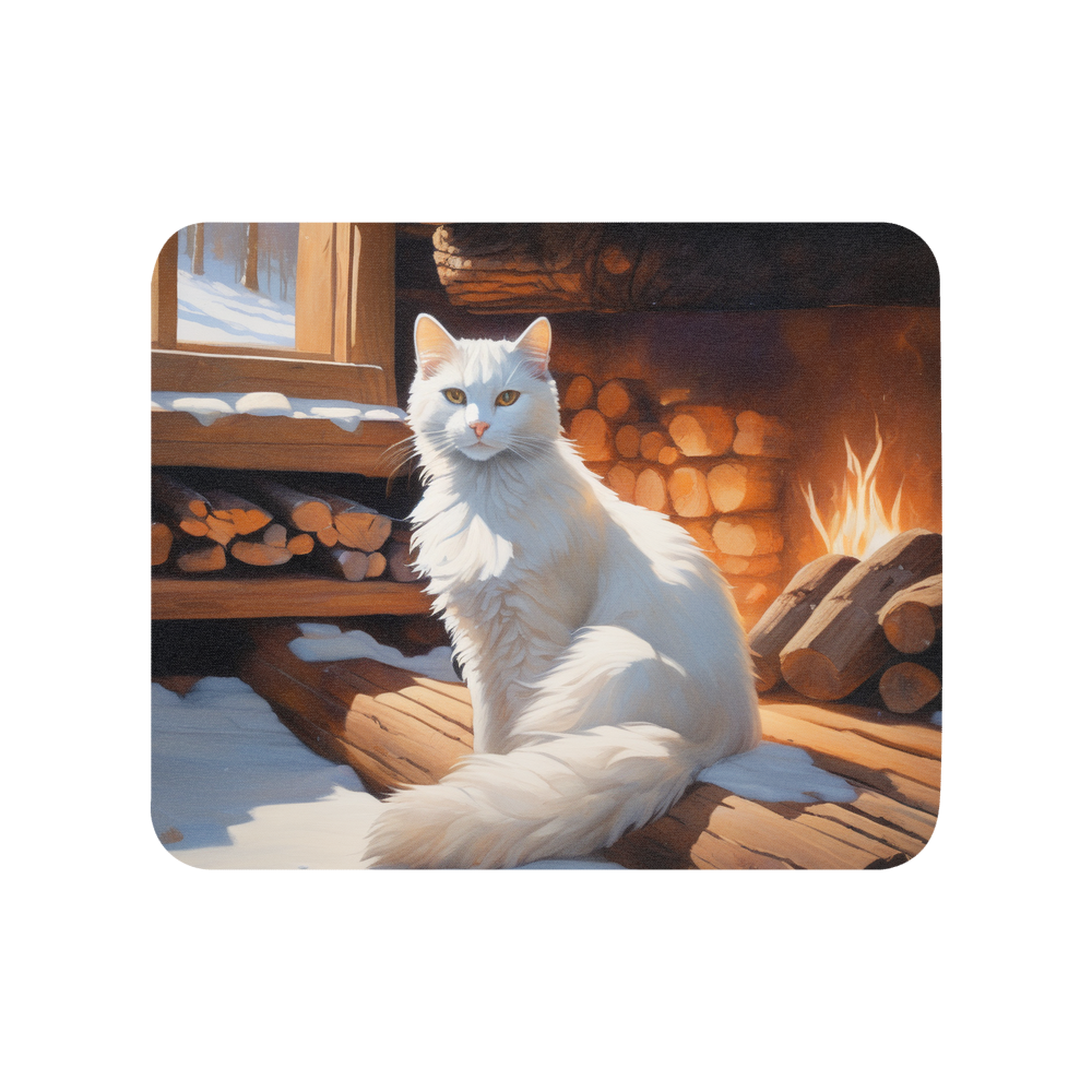PugMug Custom White Companion Cat Mouse Pad