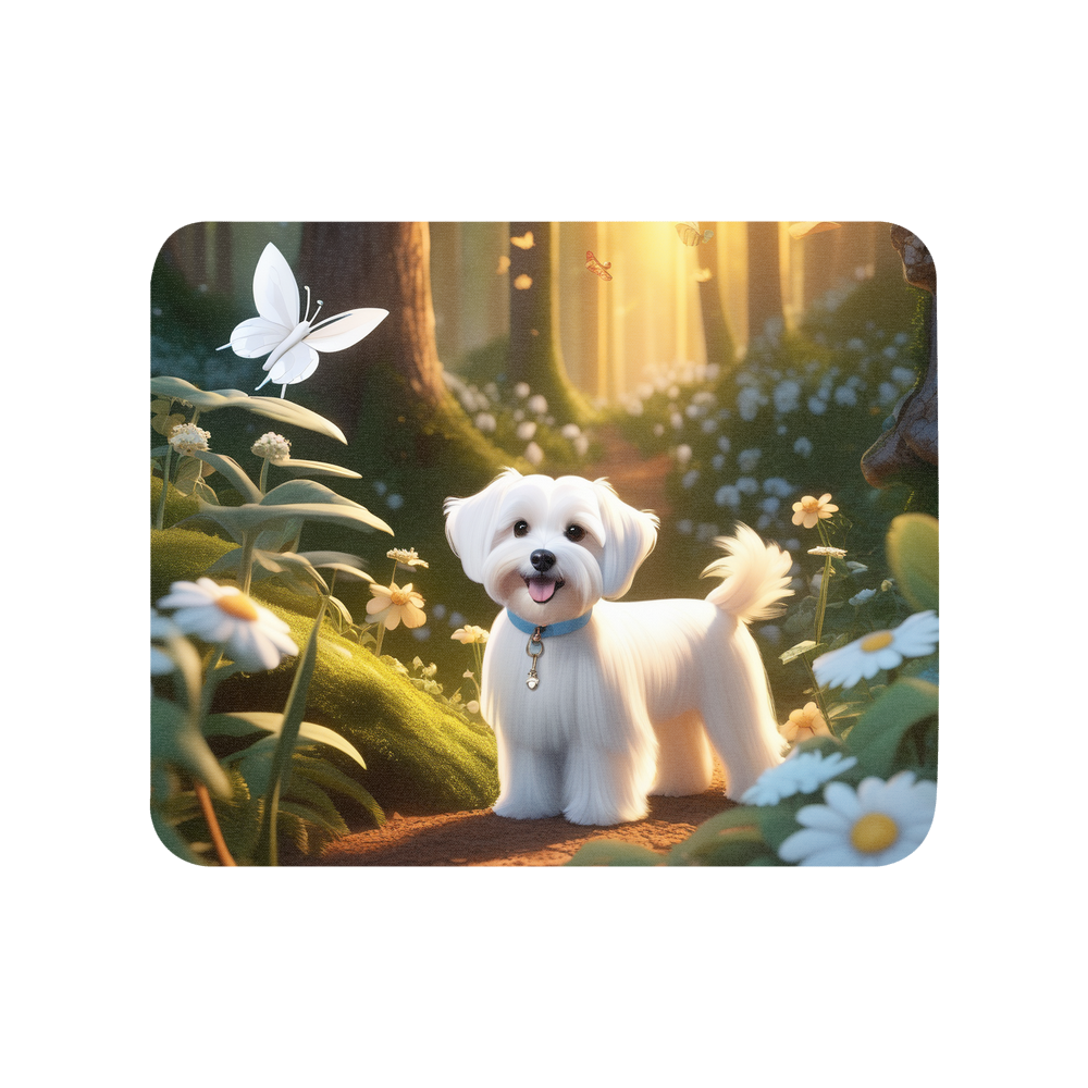 PugMug Custom White Havanese Dog Mouse Pad