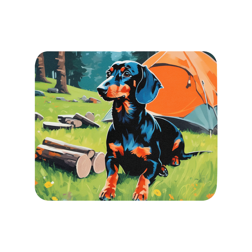 PugMug Custom Black Dachshund Mouse Pad