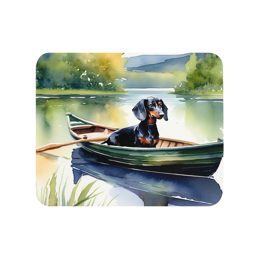 PugMug Custom Black Dachshund Mouse Pad