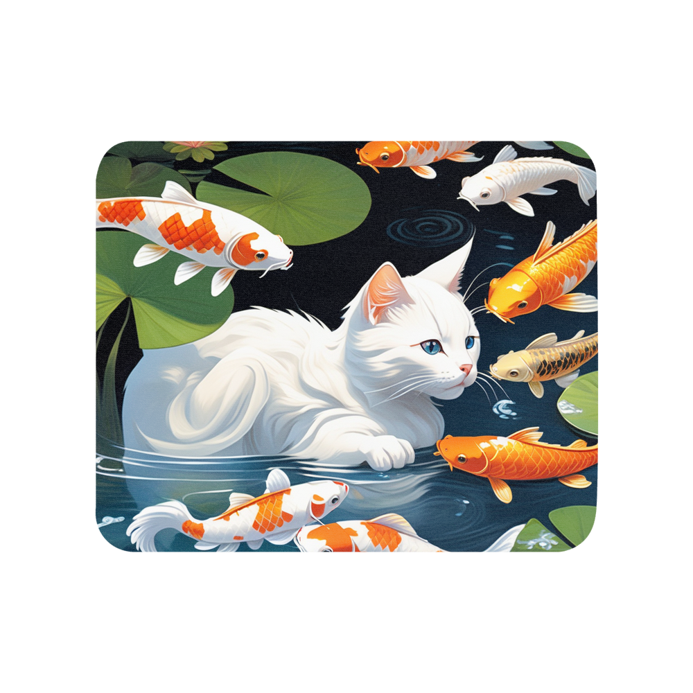 PugMug Custom White Companion Cat Mouse Pad