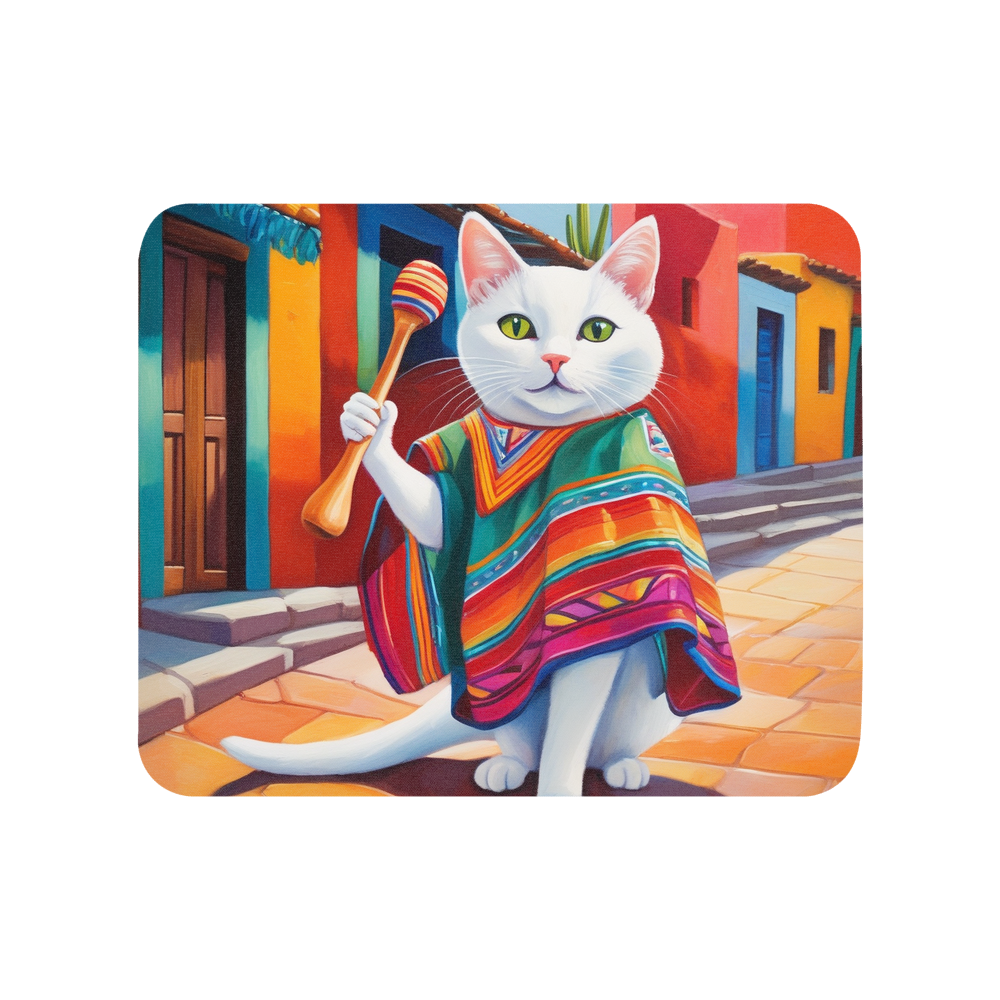 PugMug Custom White Companion Cat Mouse Pad