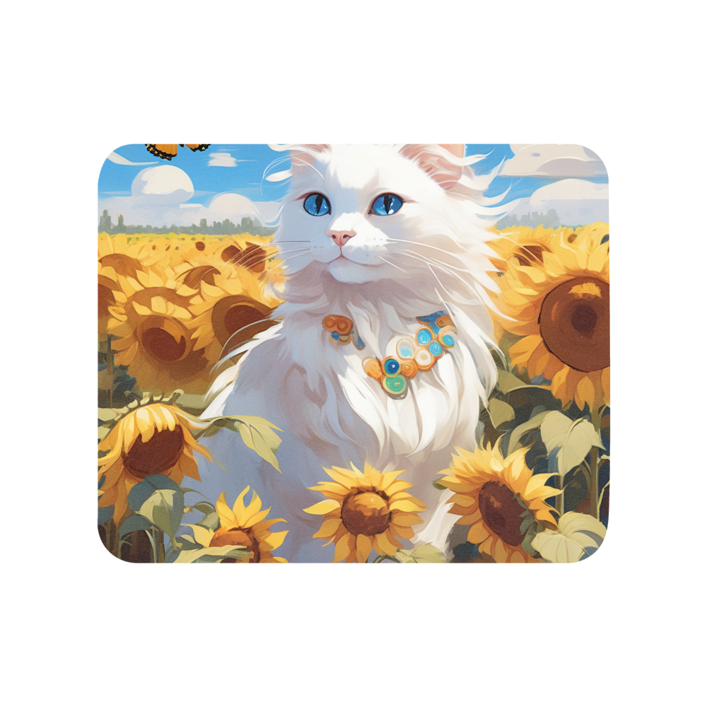 PugMug Custom White Ragdoll Cat Mouse Pad