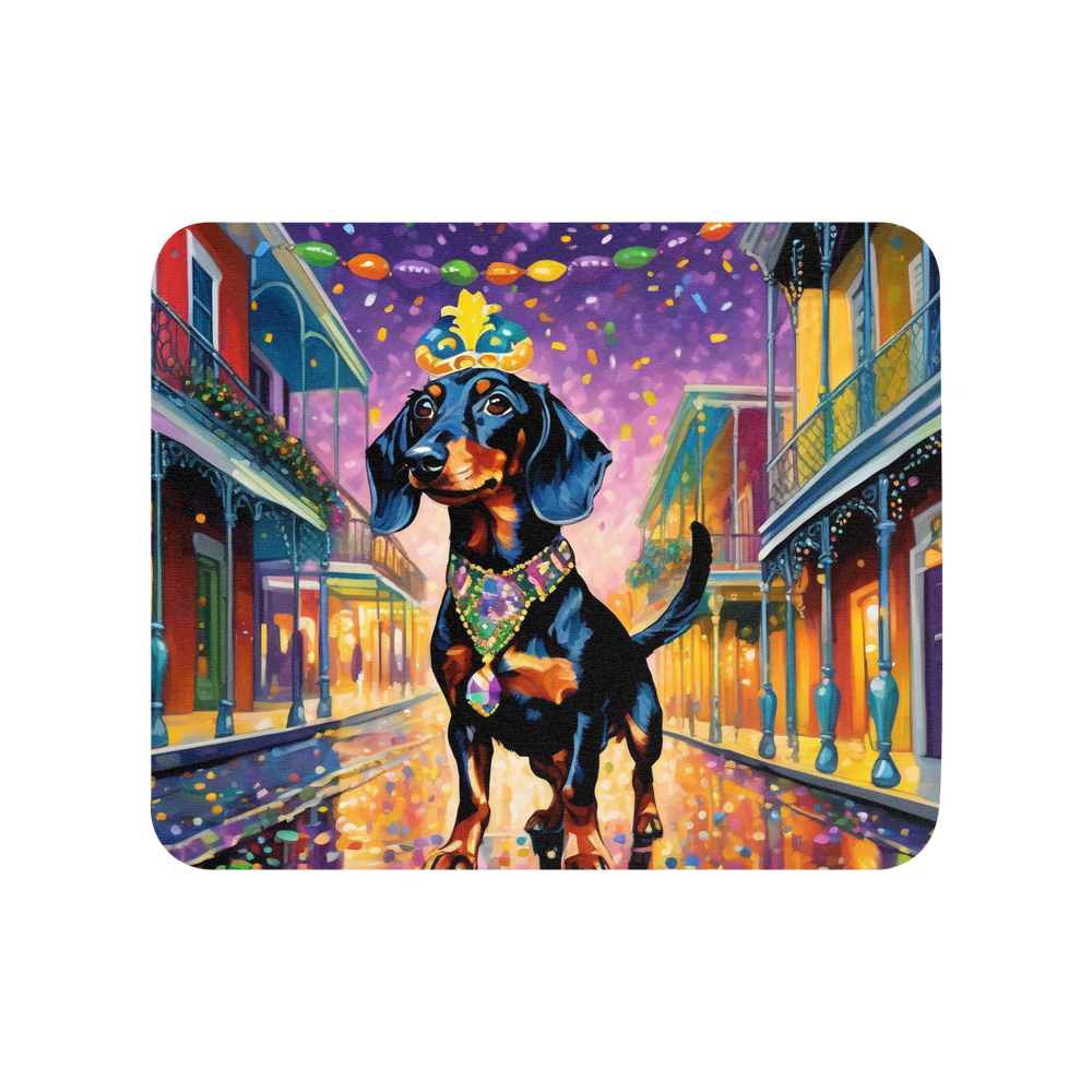 PugMug Custom Black Dachshund Mouse Pad