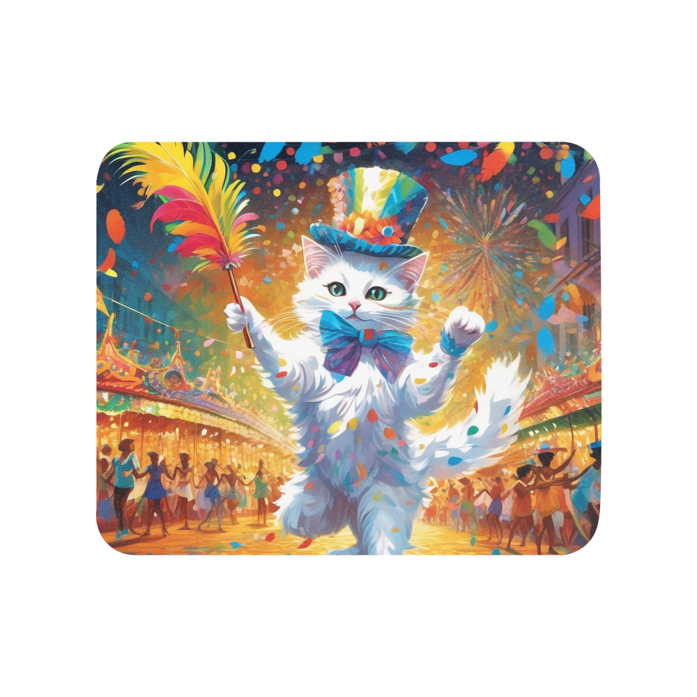 PugMug Custom White Companion Cat Mouse Pad