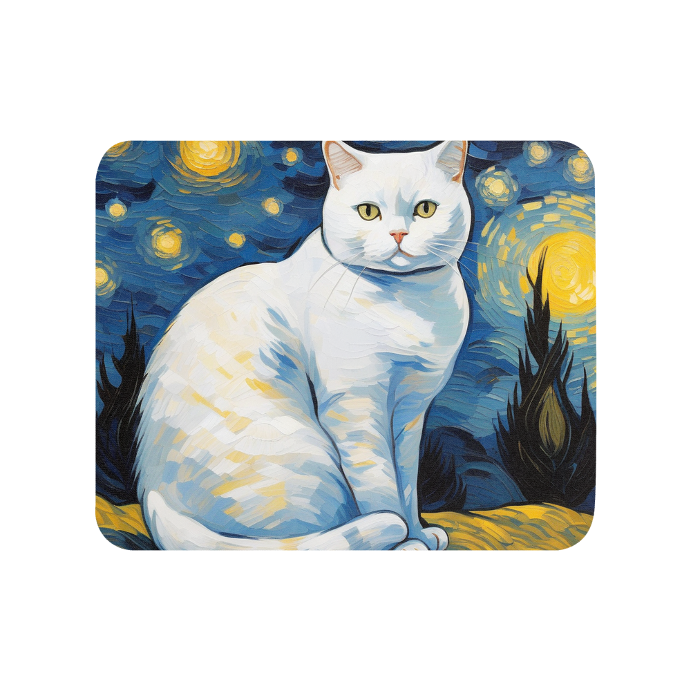 PugMug Custom White British Shorthair Cat Mouse Pad