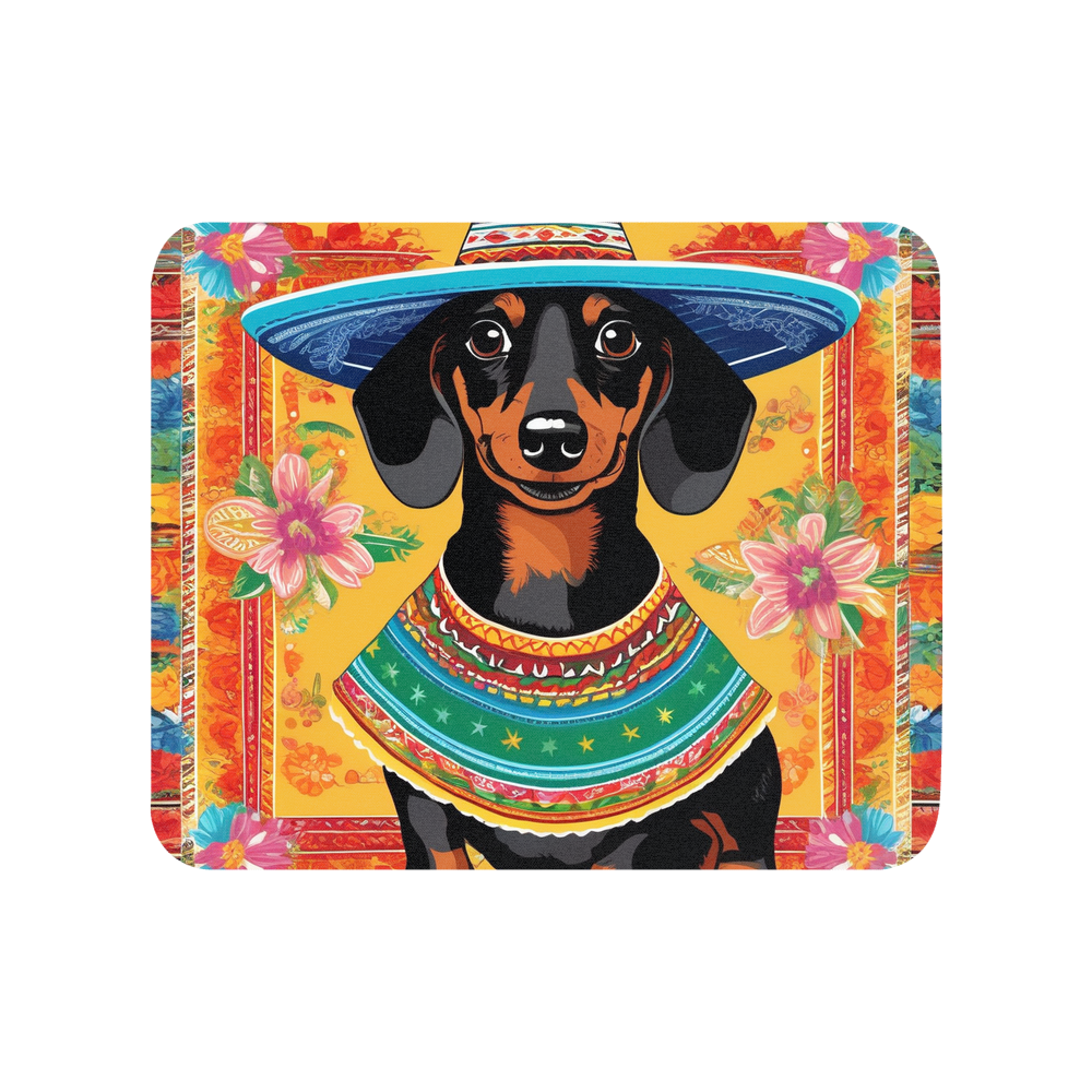 PugMug Custom Black Dachshund Mouse Pad
