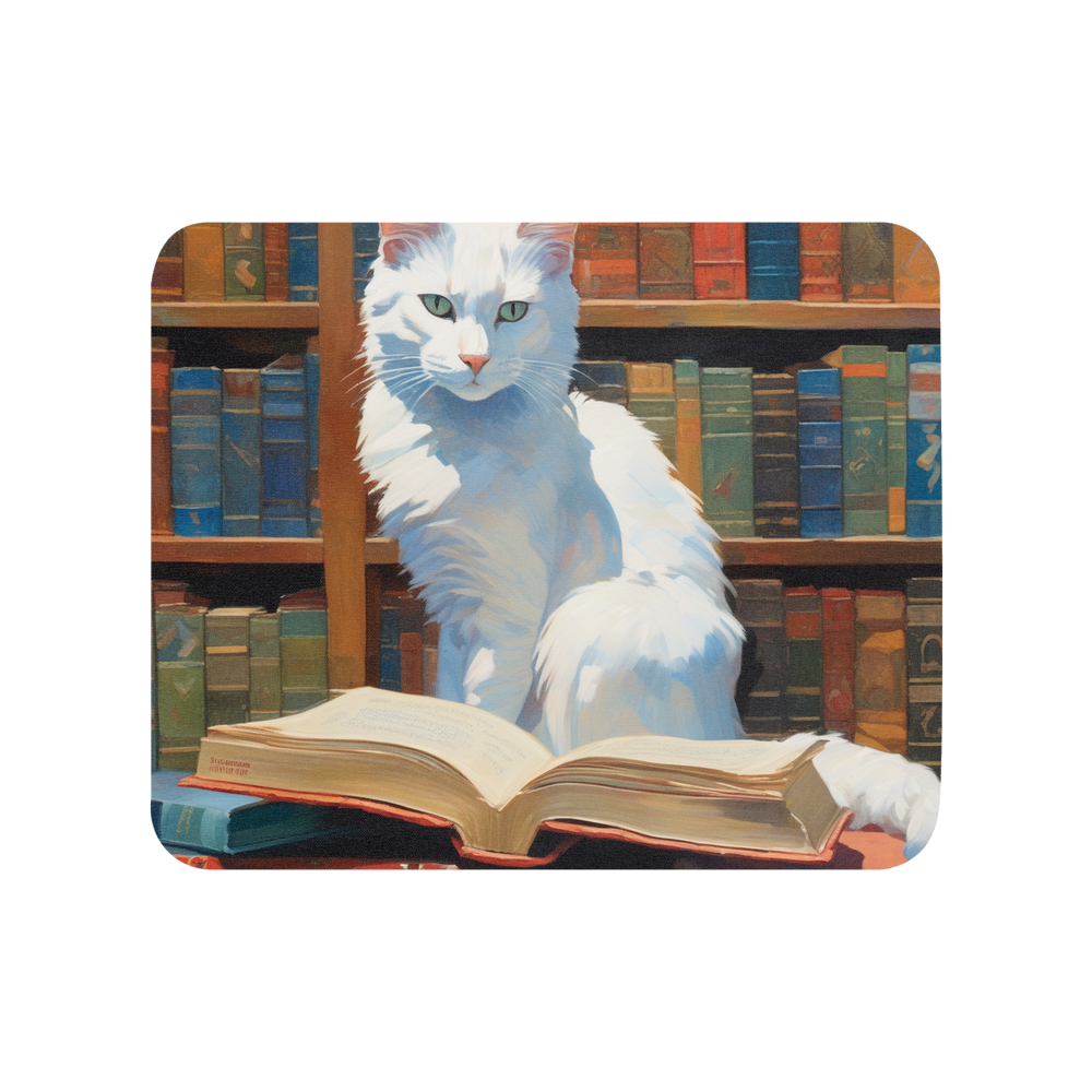 PugMug Custom White Companion Cat Mouse Pad