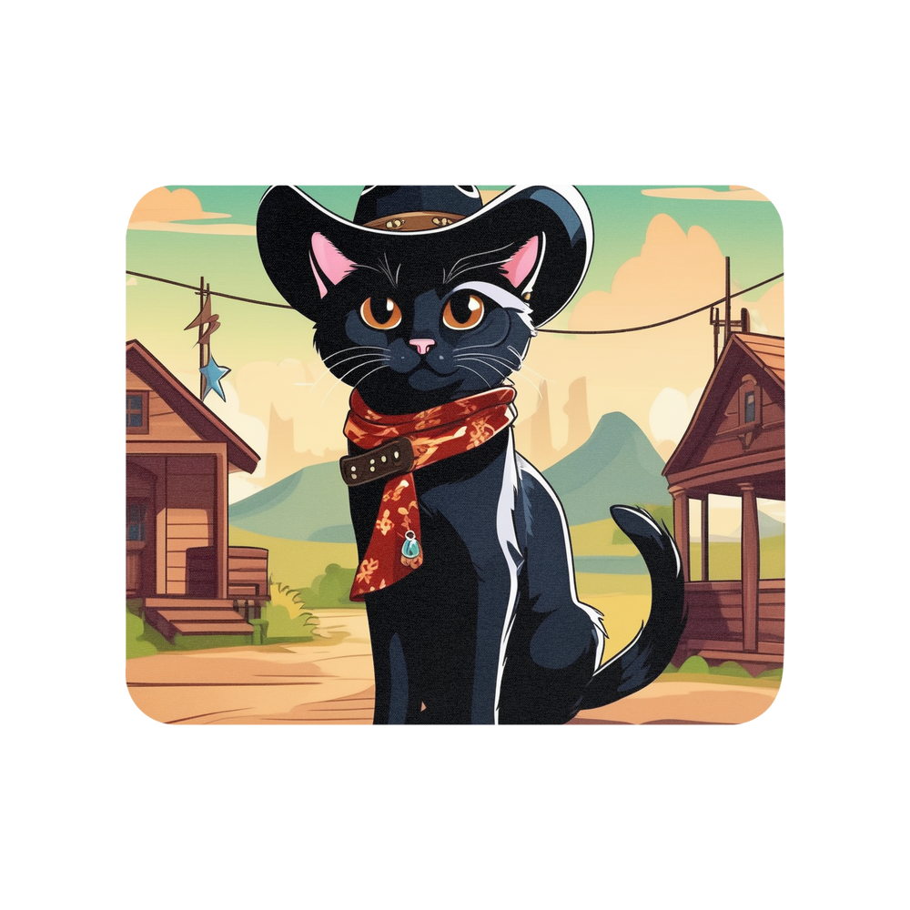 PugMug Custom Black Companion Cat Mouse Pad