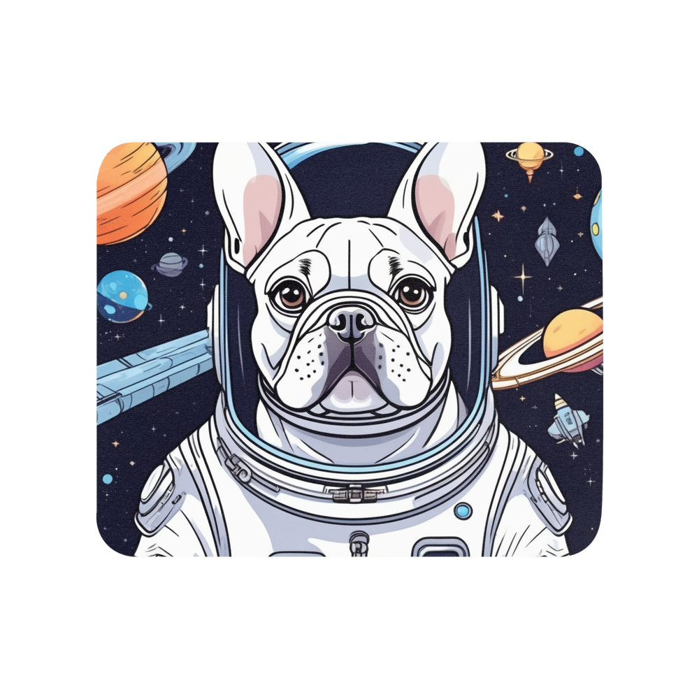 PugMug Custom White French Bulldog Mouse Pad