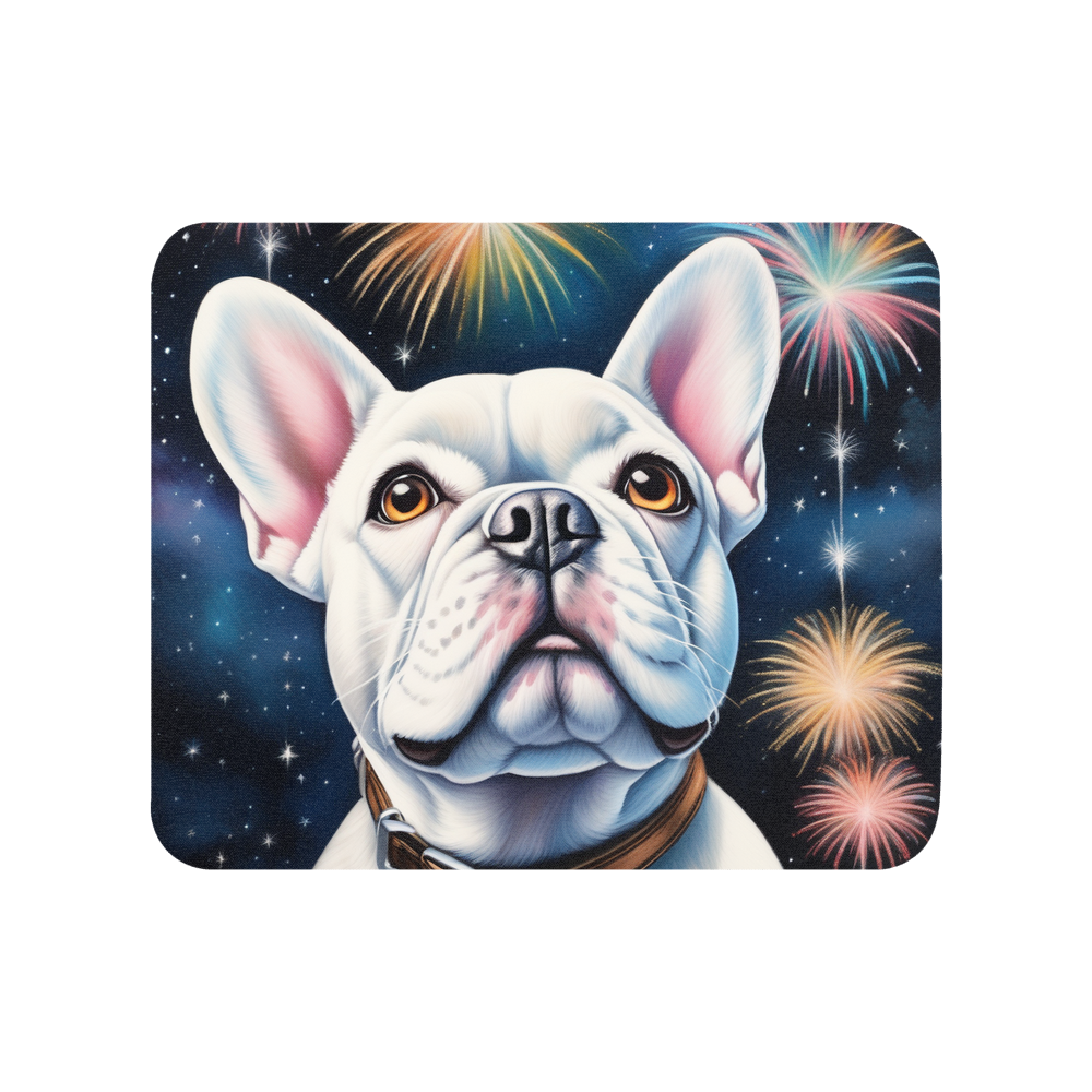 PugMug Custom White French Bulldog Mouse Pad