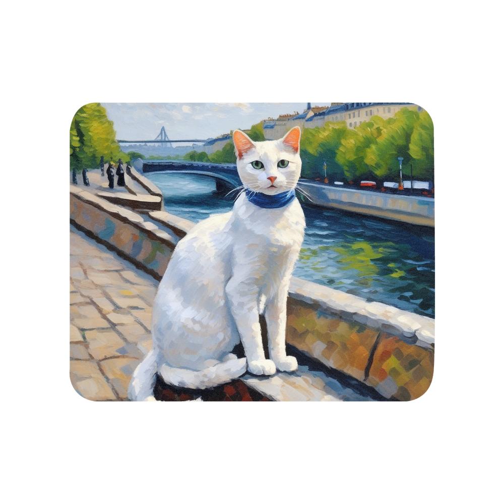 PugMug Custom White Companion Cat Mouse Pad