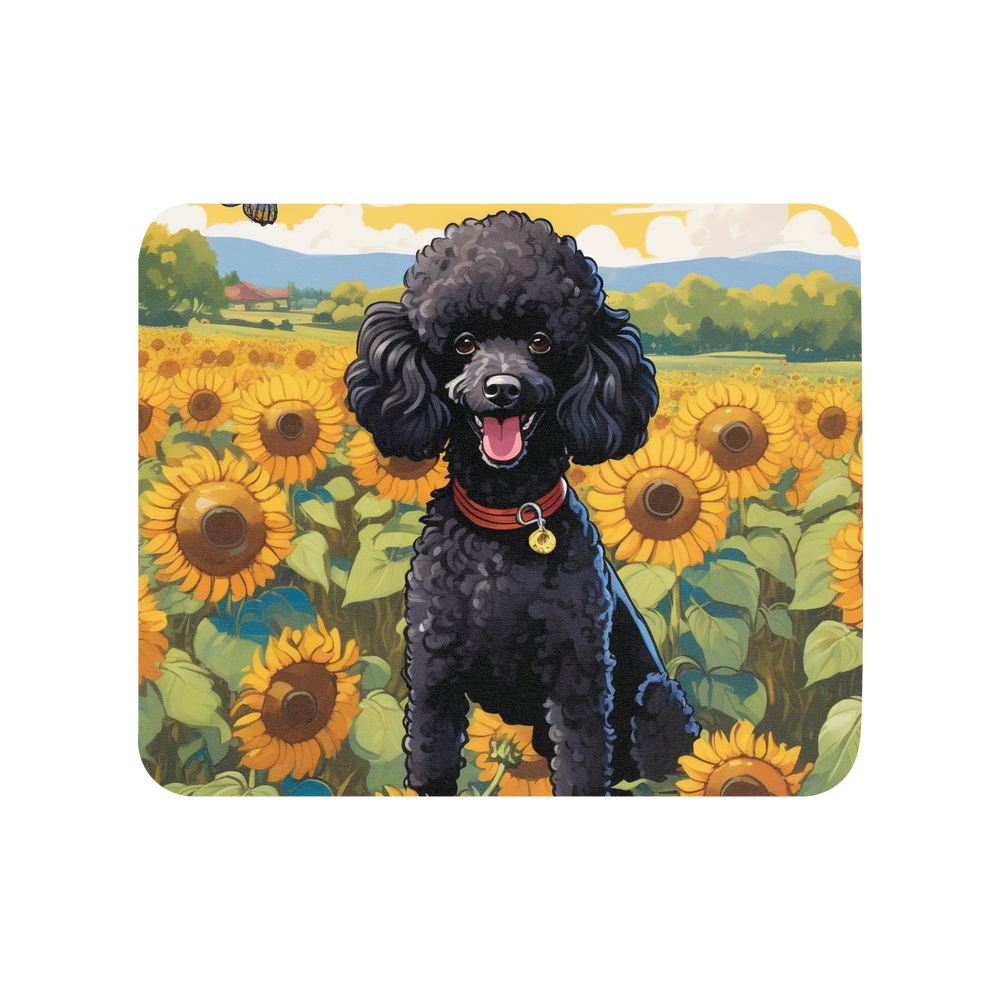 PugMug Custom Black Poodle Mouse Pad