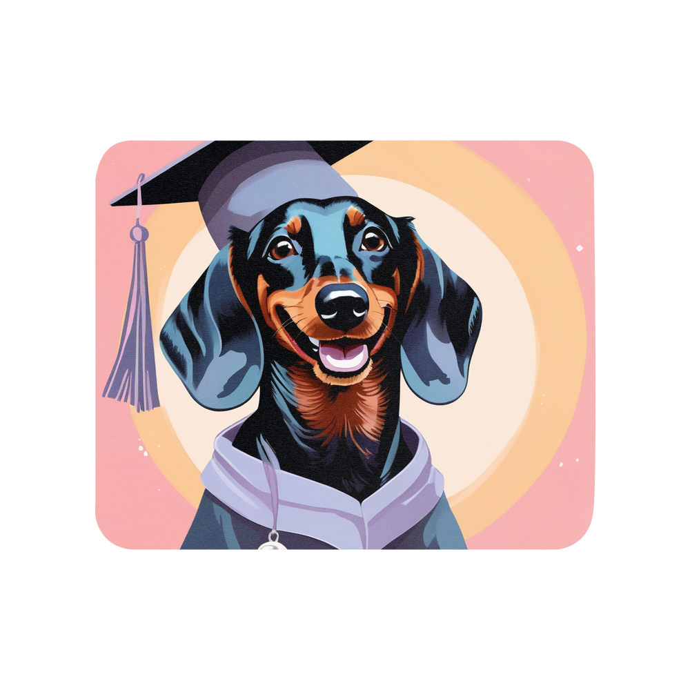 PugMug Custom Black Dachshund Mouse Pad