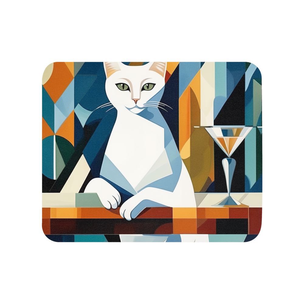 PugMug Custom White Companion Cat Mouse Pad