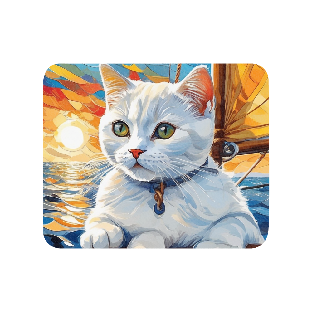 PugMug Custom White British Shorthair Cat Mouse Pad