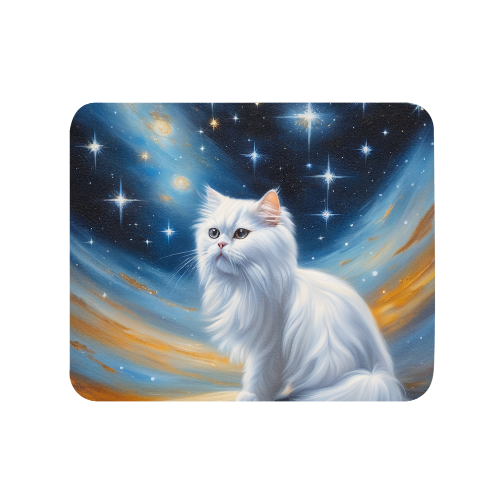 PugMug Custom White Persian Cat Mouse Pad
