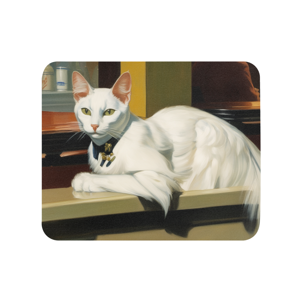 PugMug Custom White Companion Cat Mouse Pad