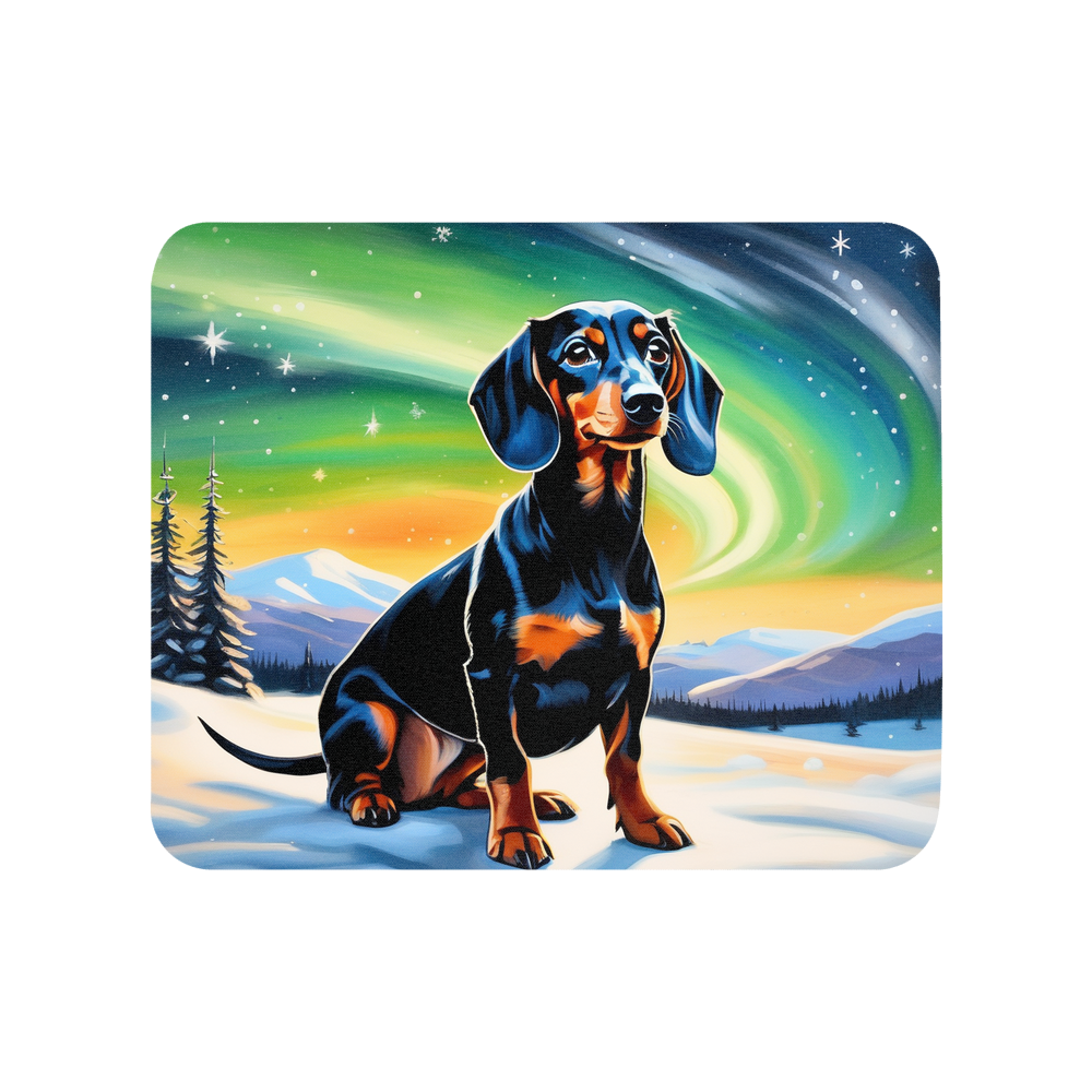 PugMug Custom Black Dachshund Mouse Pad