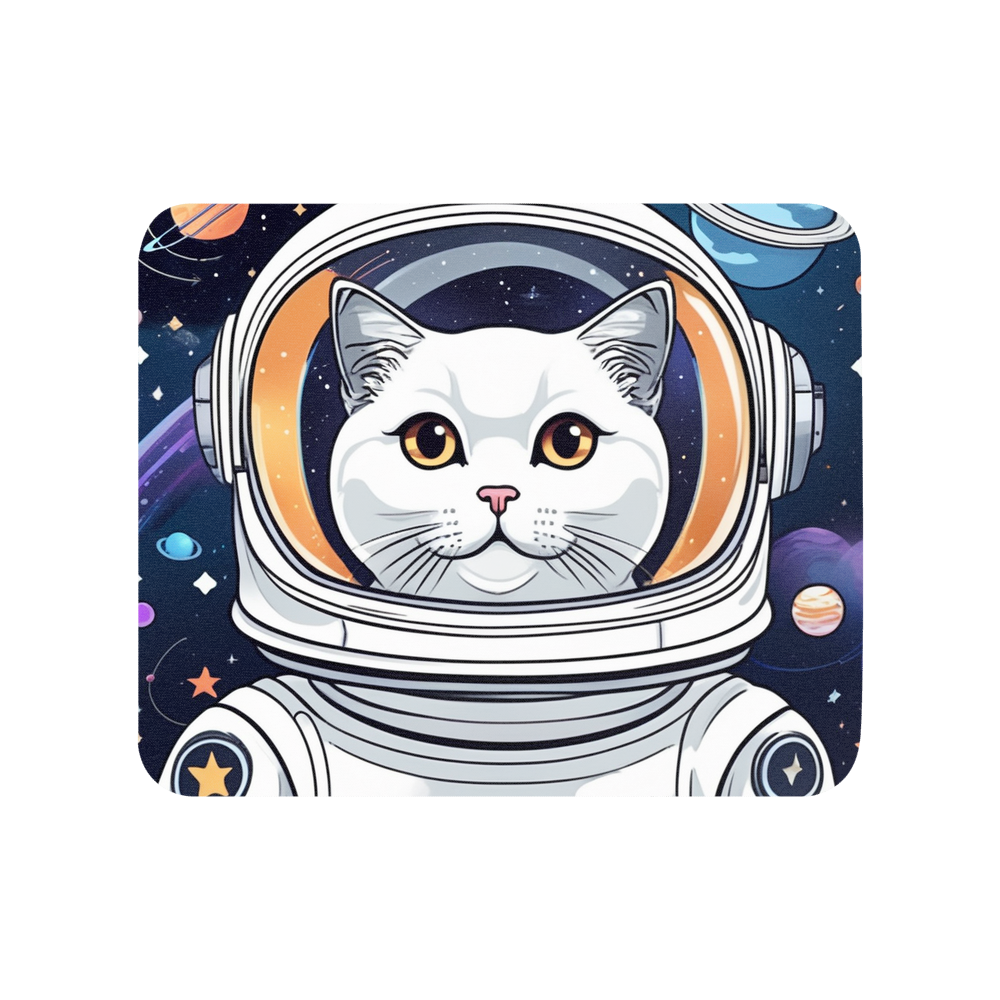 PugMug Custom White Scottish Fold Cat Mouse Pad